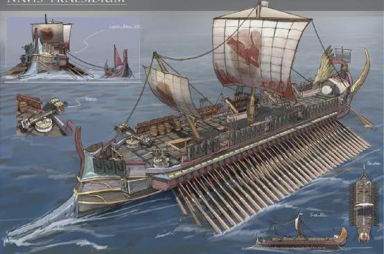 古罗马战船